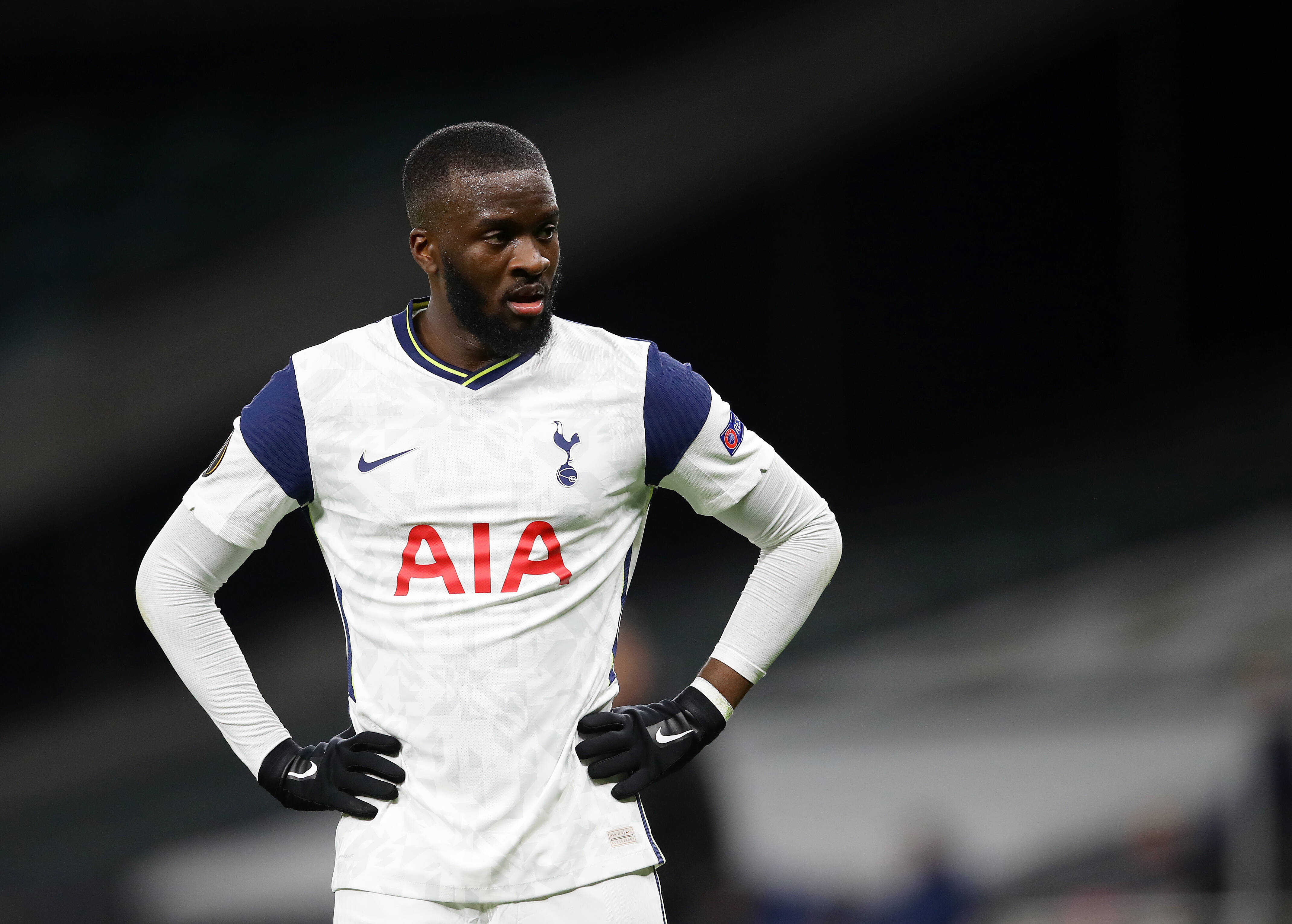  Tanguy Ndombele looks on during the Tottenham Hotspur football match against Ludogorets Razgrad on November 26, 2020.