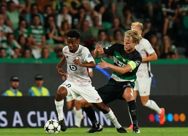 Angel Gomes in action for England.