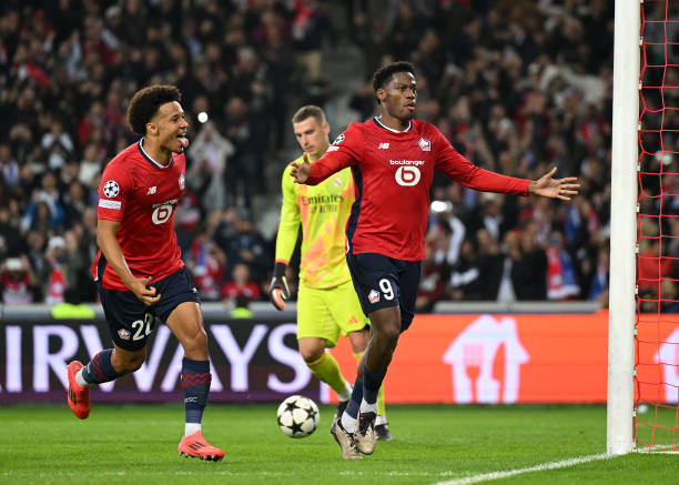 Jonathan David in action for Lille