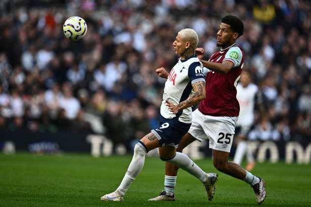 Richarlison in action for Tottenham vs West Ham