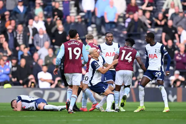 Richarlison in action for Tottenham vs West Ham