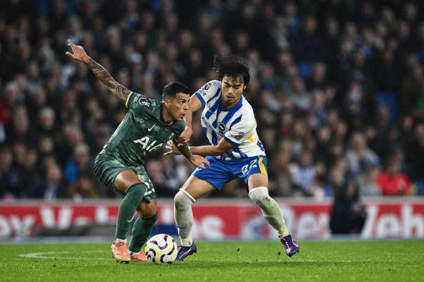 Real Madrid target Pedro Porro in action for Tottenham.