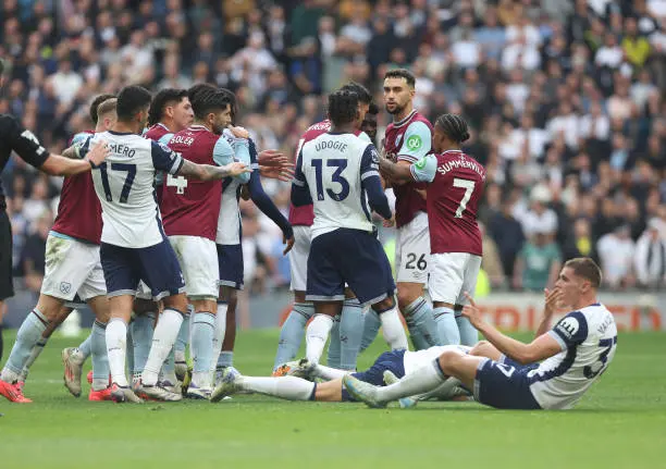 Ange Postecoglou and Micky van de Ven react to FA fine over incident during Tottenham vs West Ham.