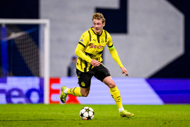 Tottenham target Julian Brandt in action for Dortmund