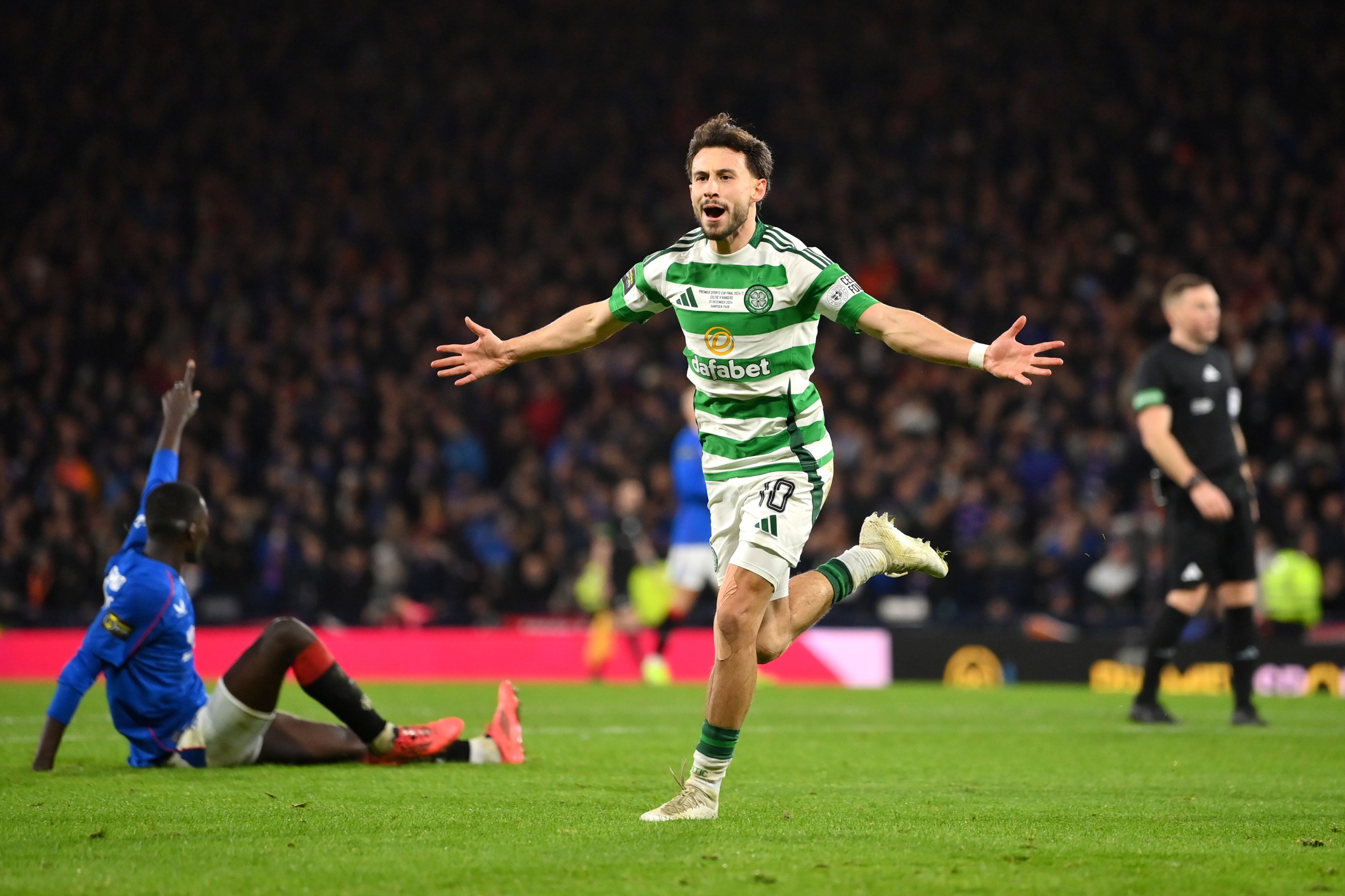 Nicolas Kuhn of Celtic celebrates scoring