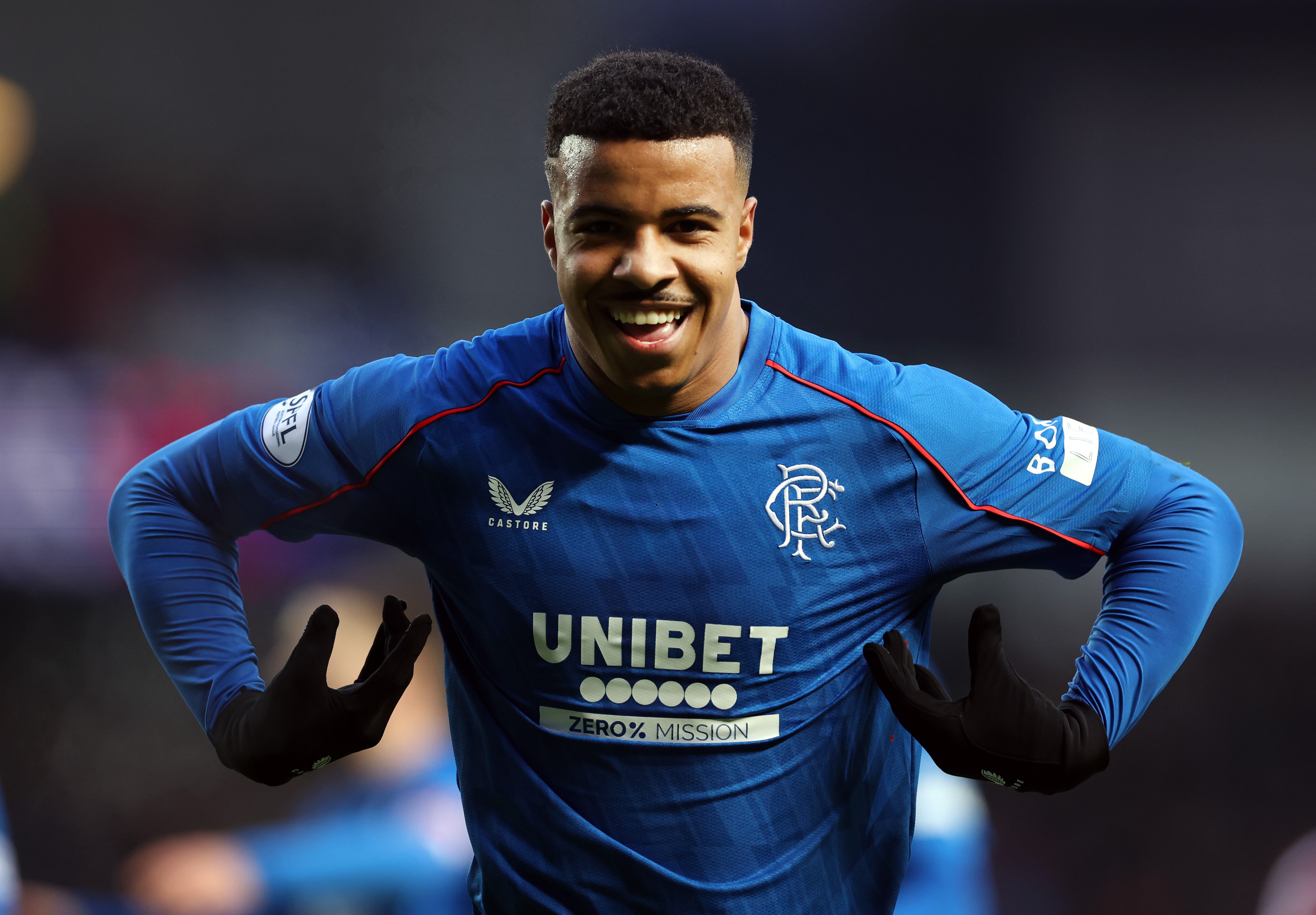 Hamza Igamane in action for Rangers