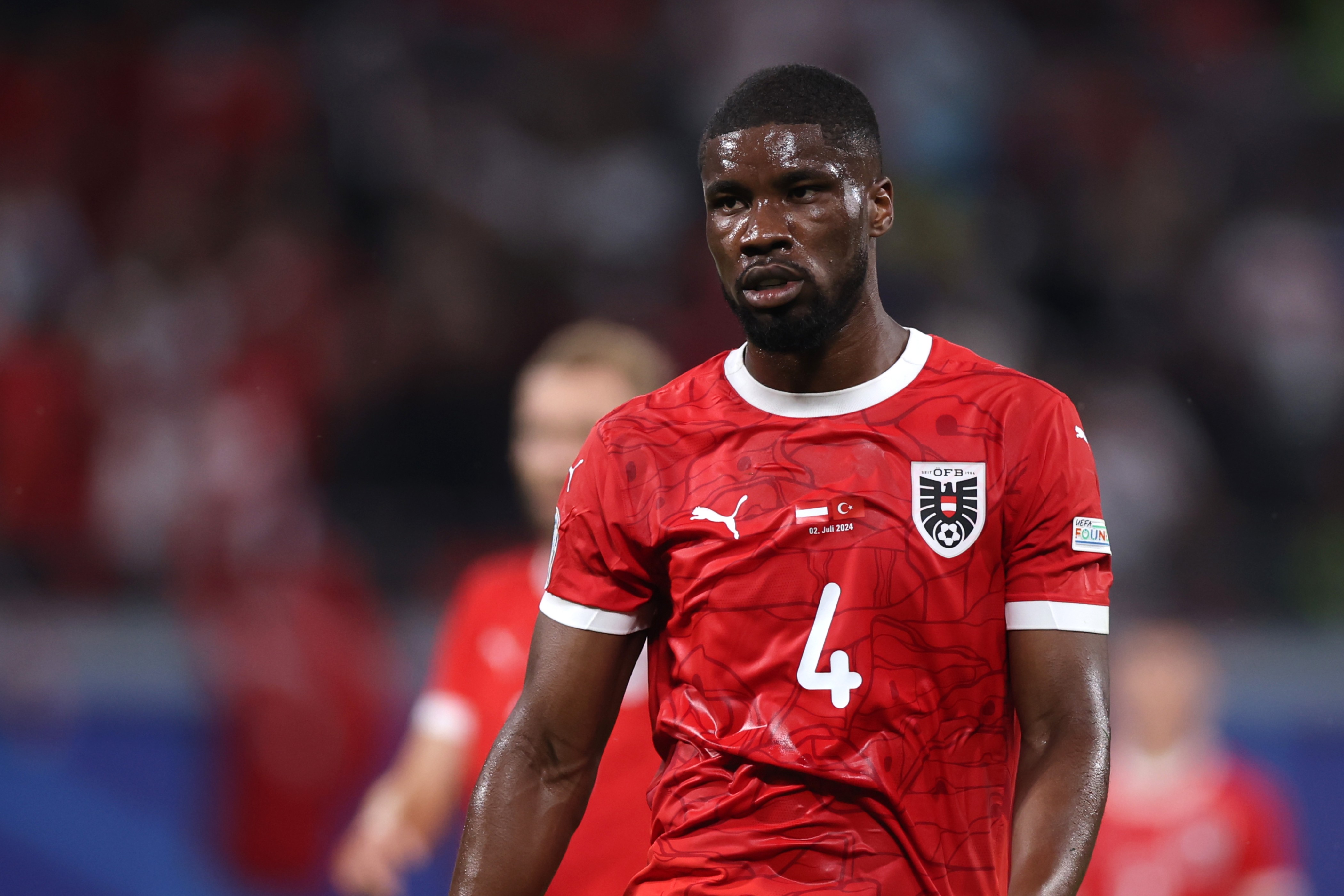 Kevin Danso in action for Austria