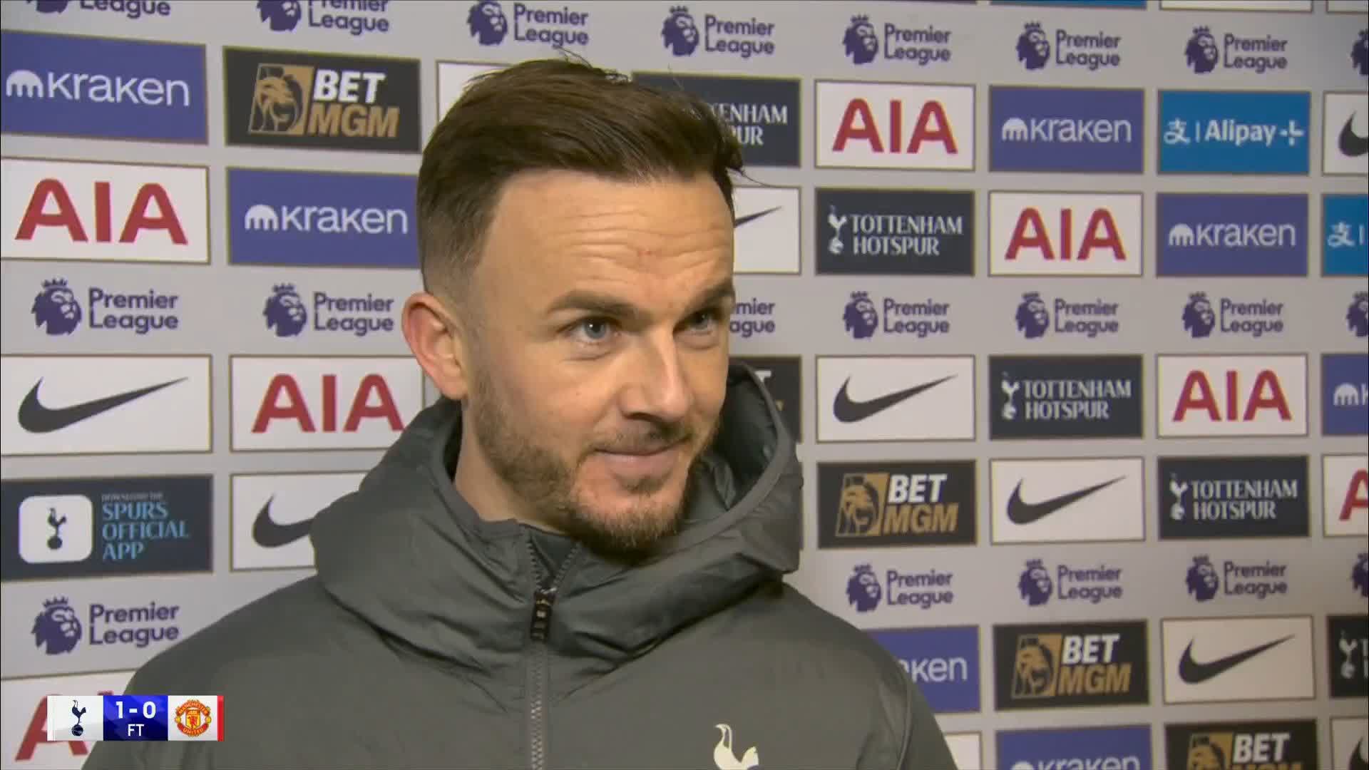 James Maddison post match interview after winner vs Man United