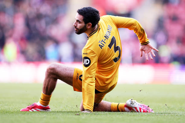 Rayan Ait Nouri in action for Wolves
