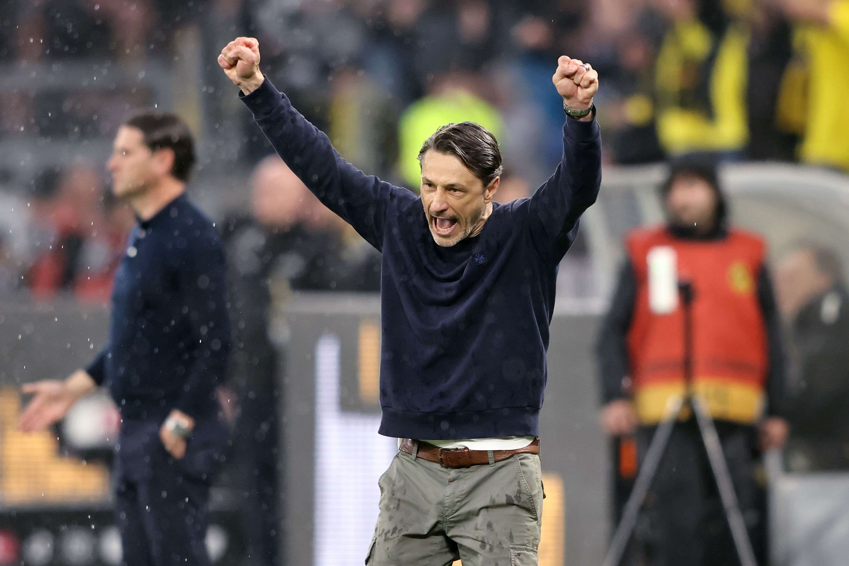 Niko Kovac celebrates a win with Dortmund