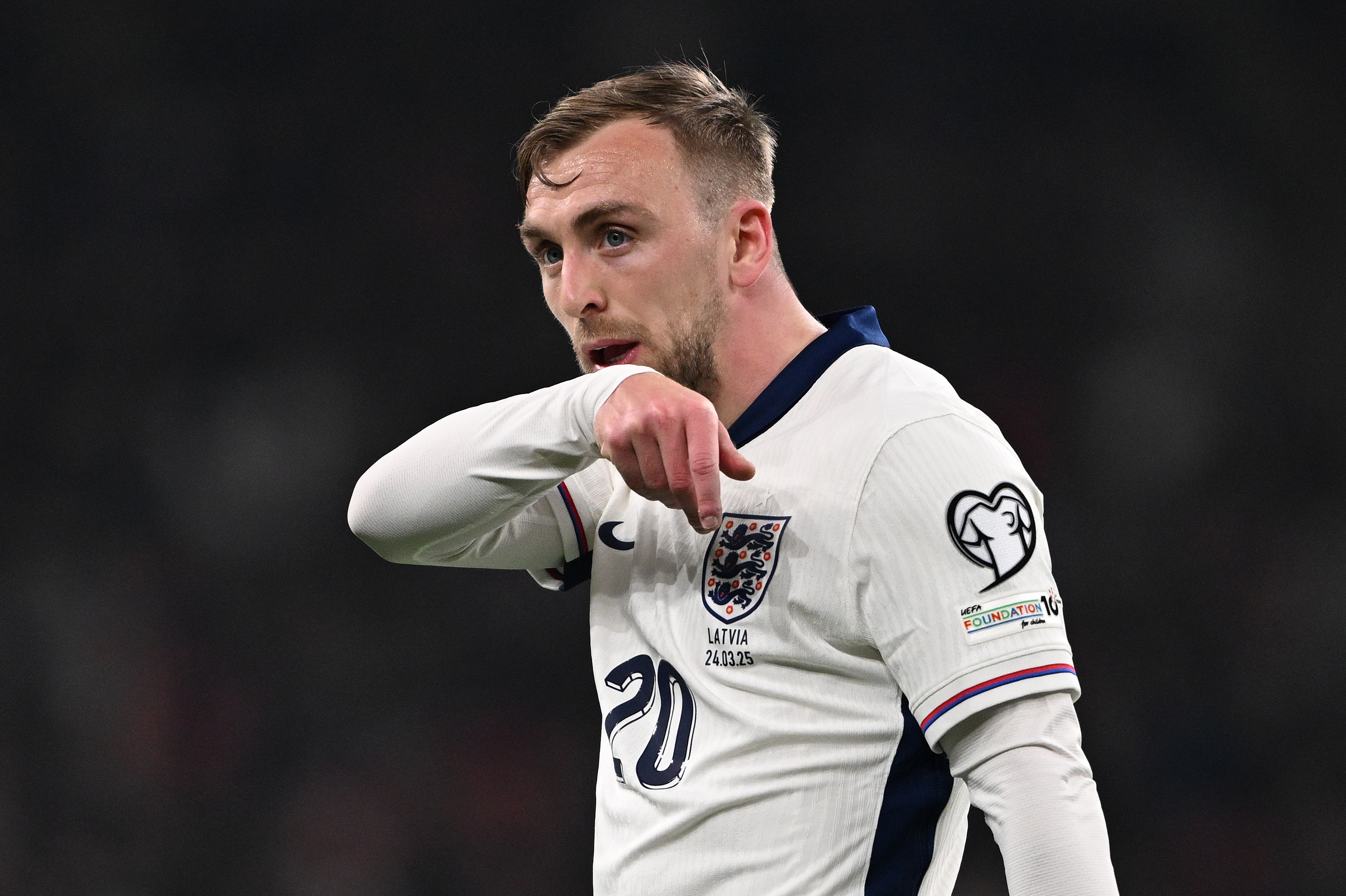 Jarrod Bowen in action for England