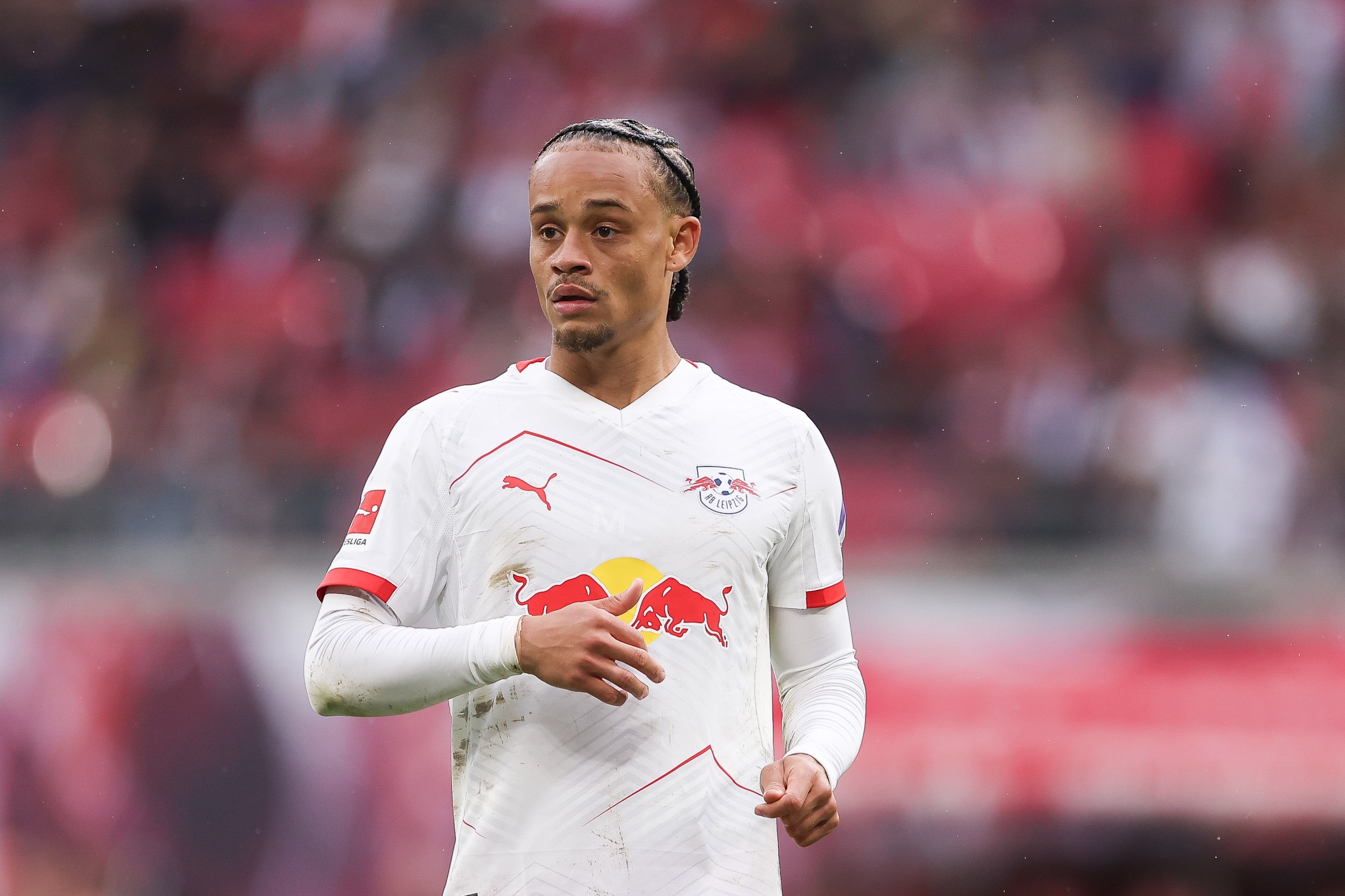 Xavi Simons of RB Leipzig looks on during a Bundesliga match