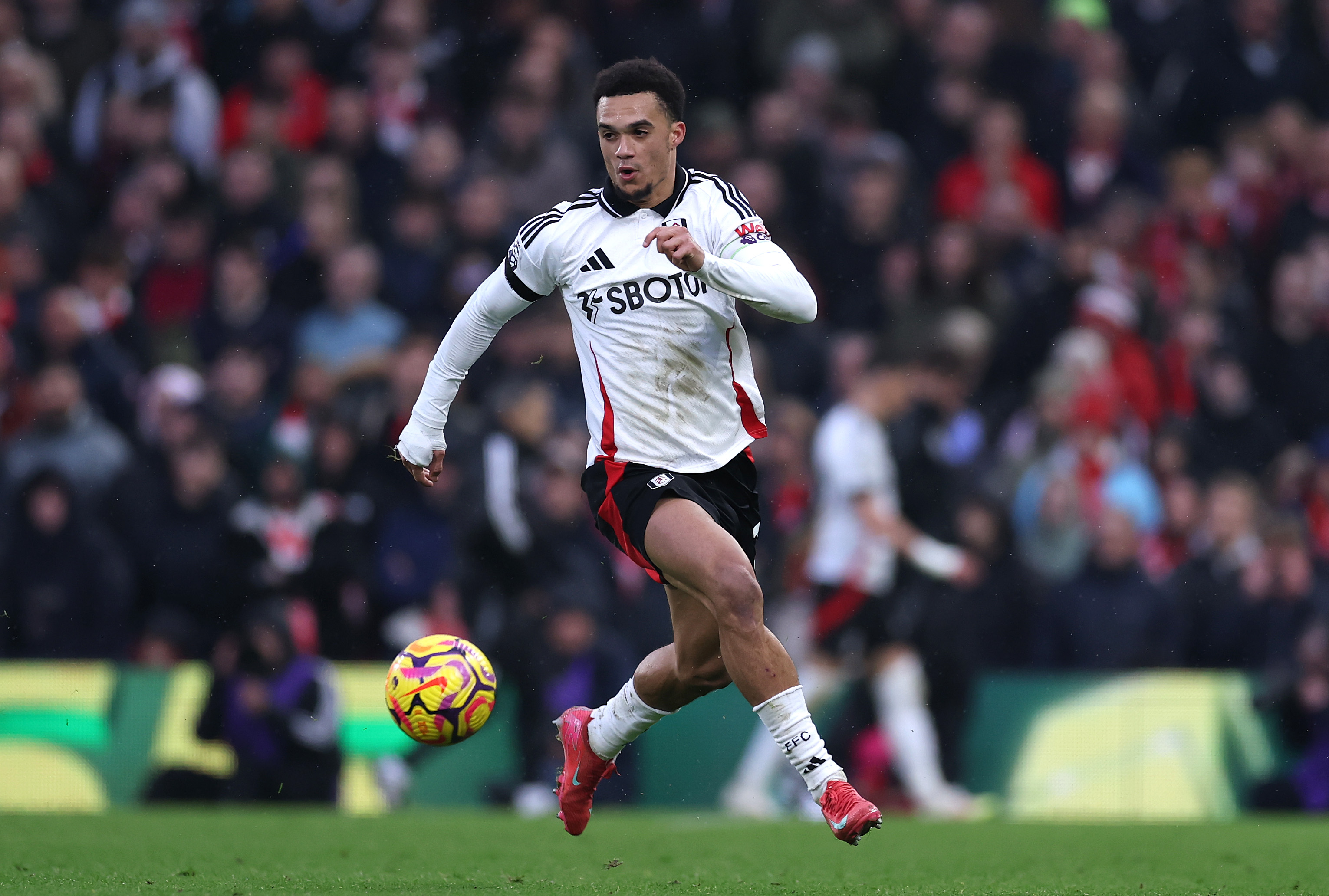 Antonee Robinson in action for Fulham