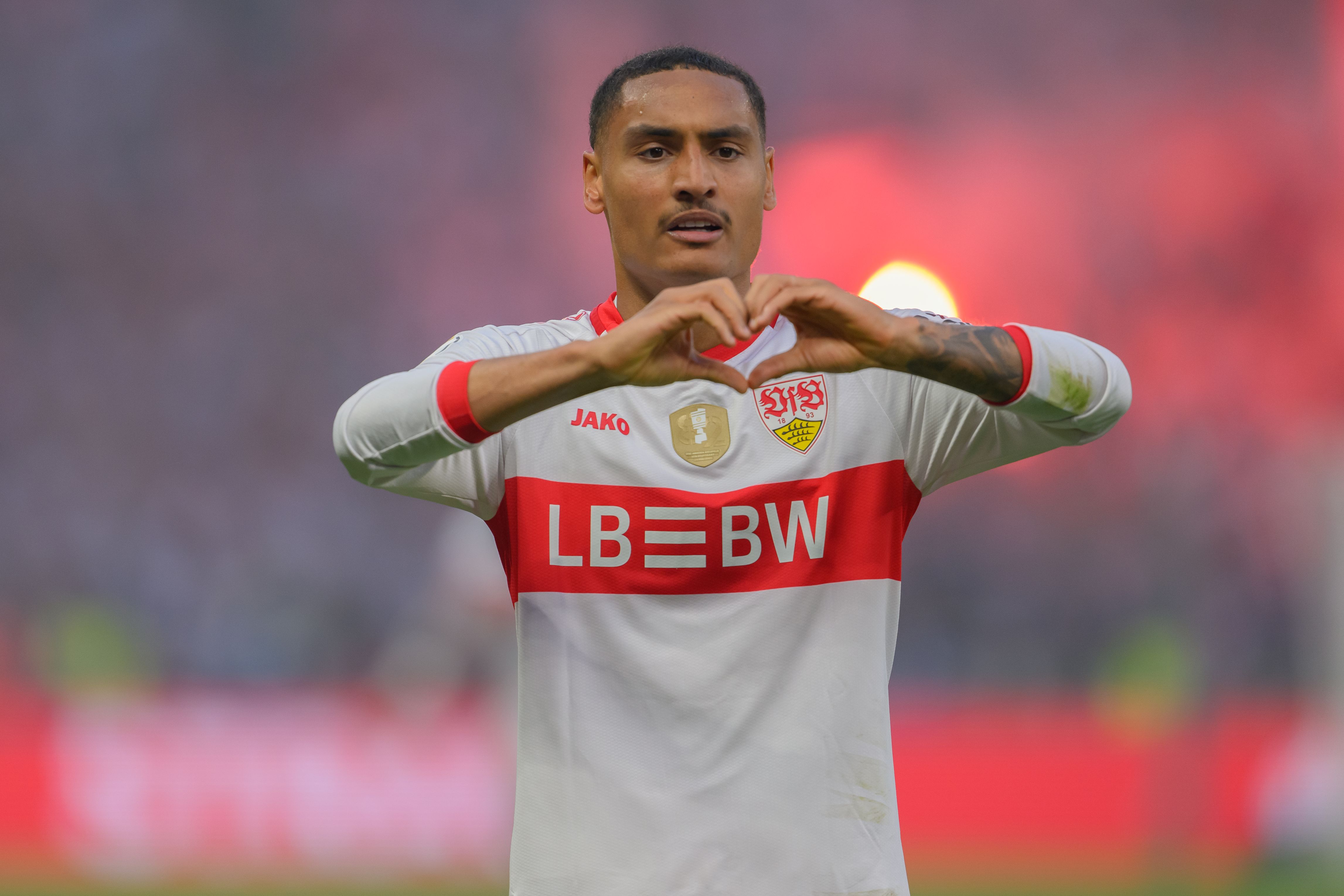 Enzo Millot of VfB Stuttgart celebrates after scoring