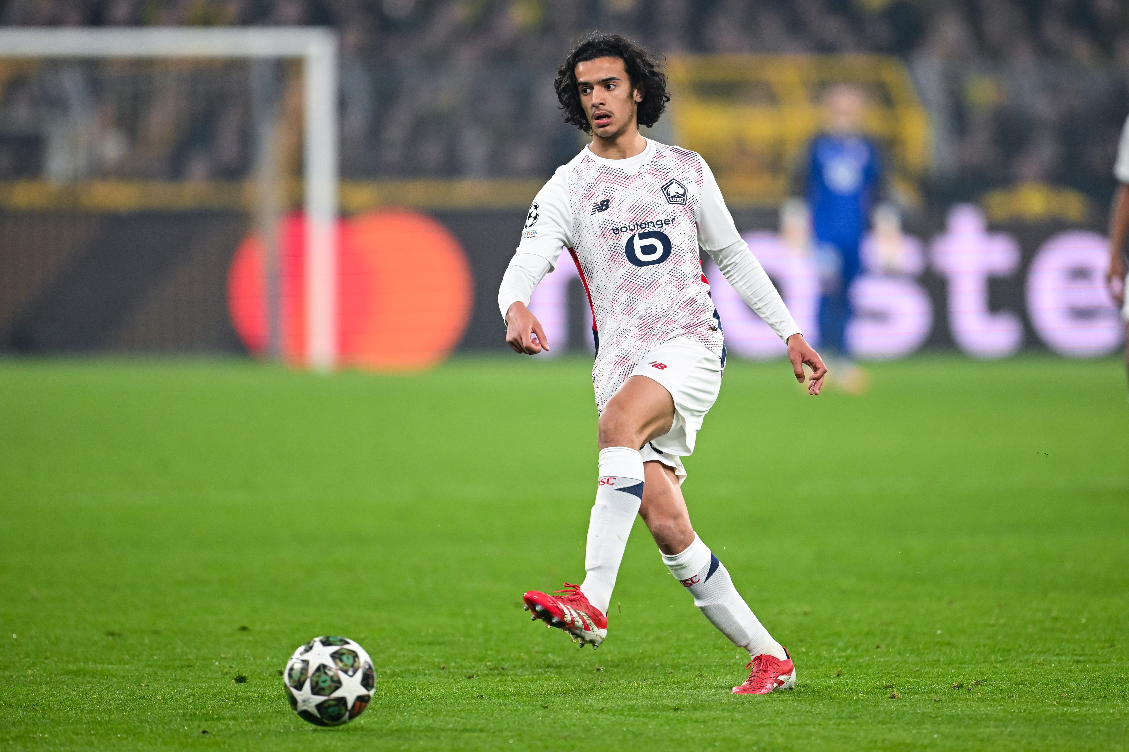 Ayyoub Bouaddi of Lille in action