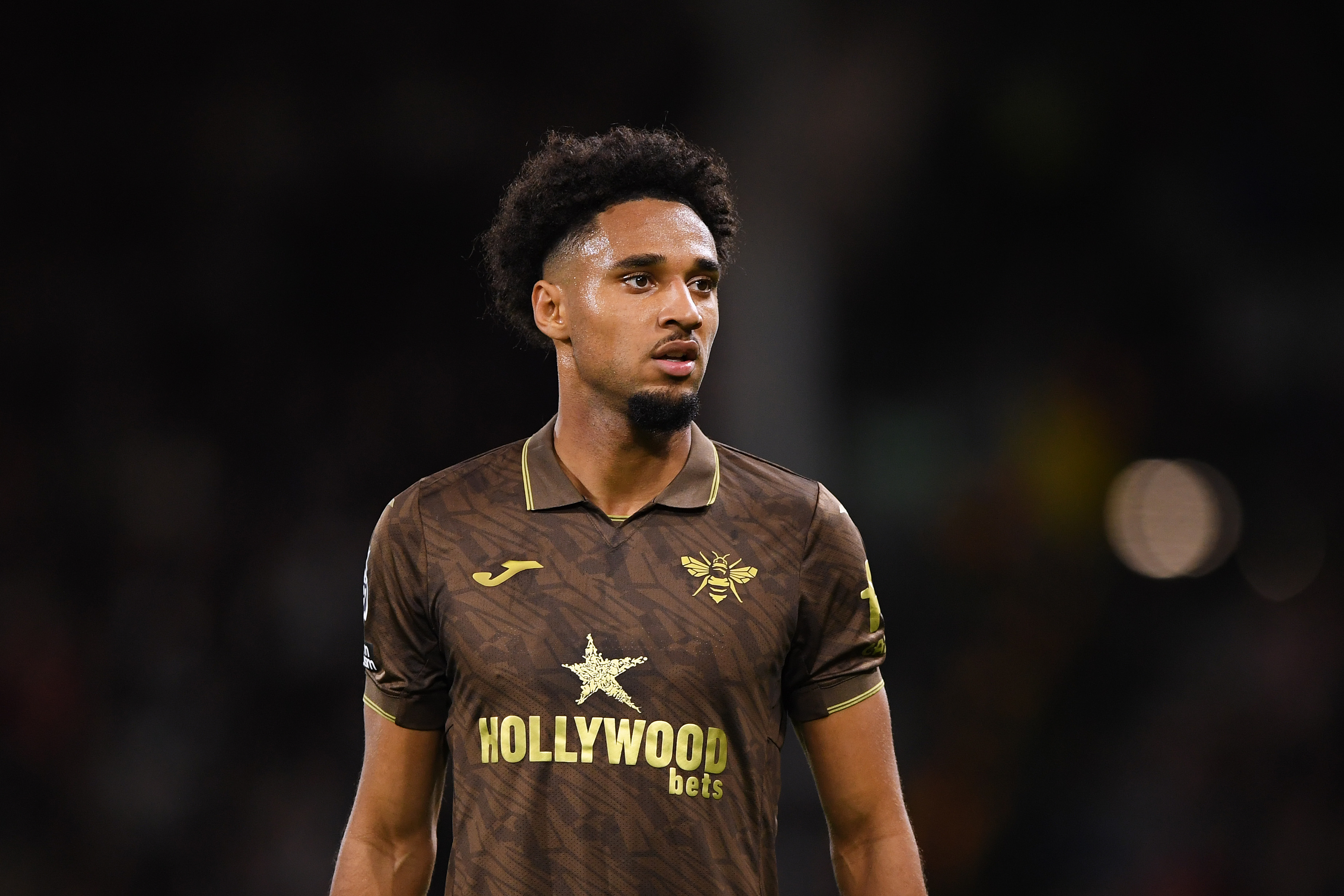 Kevin Schade during the Premier League match between Fulham and Brentford