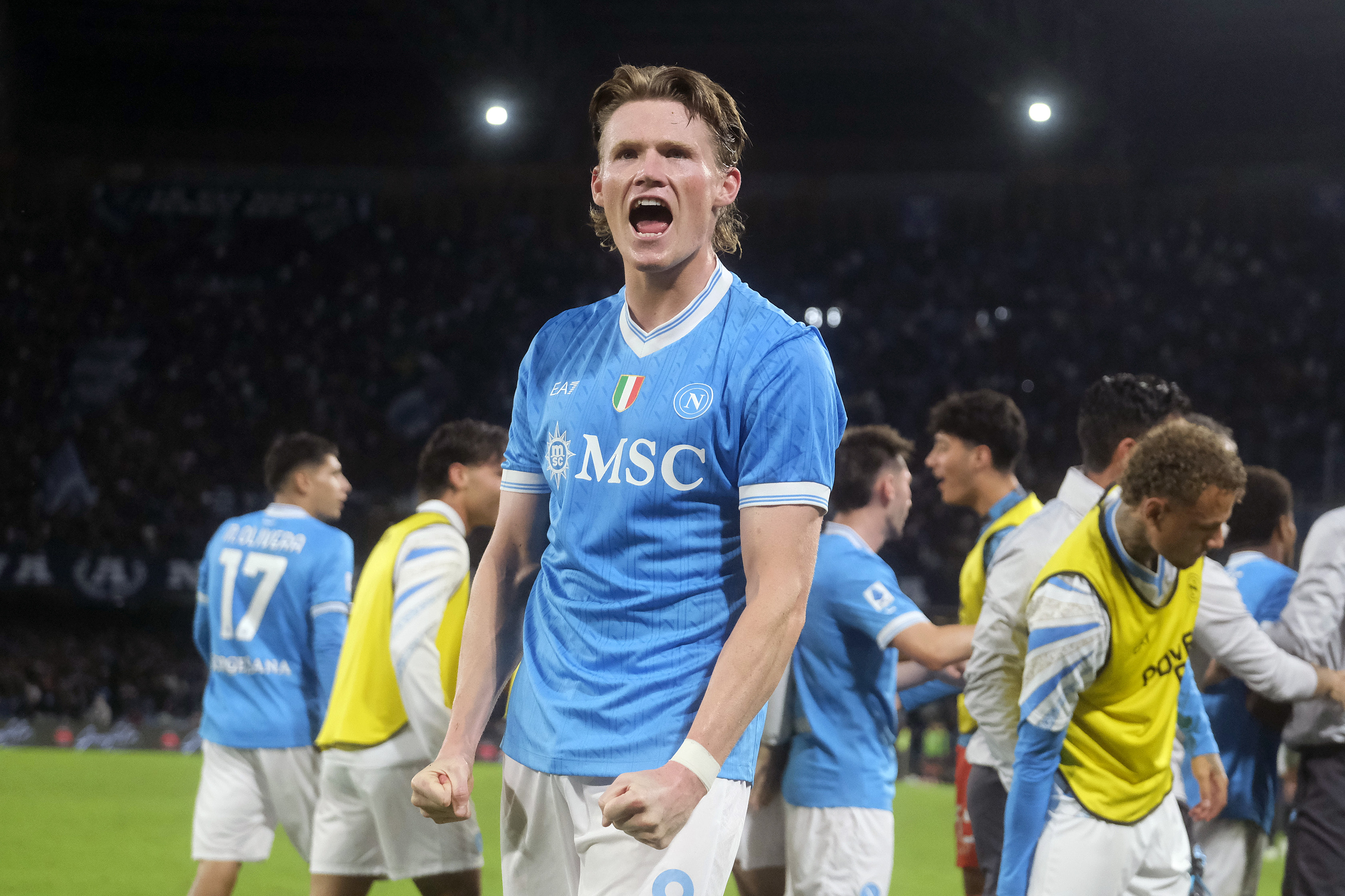 Scott McTominay of SSC Napoli celebrates a goal